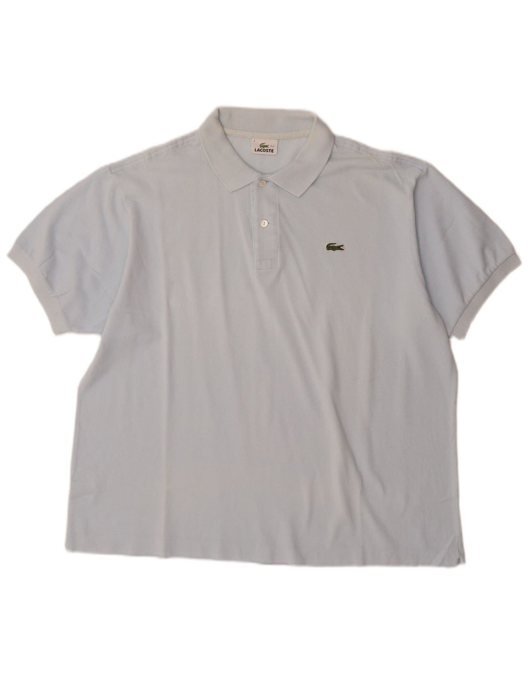LACOSTE Herren Poloshirt Größe 7 2XL Blaue Baumwolle