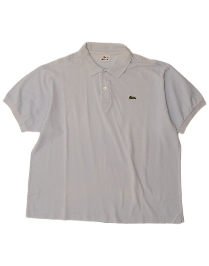 LACOSTE Herren Poloshirt Größe 7 2XL Blaue Baumwolle