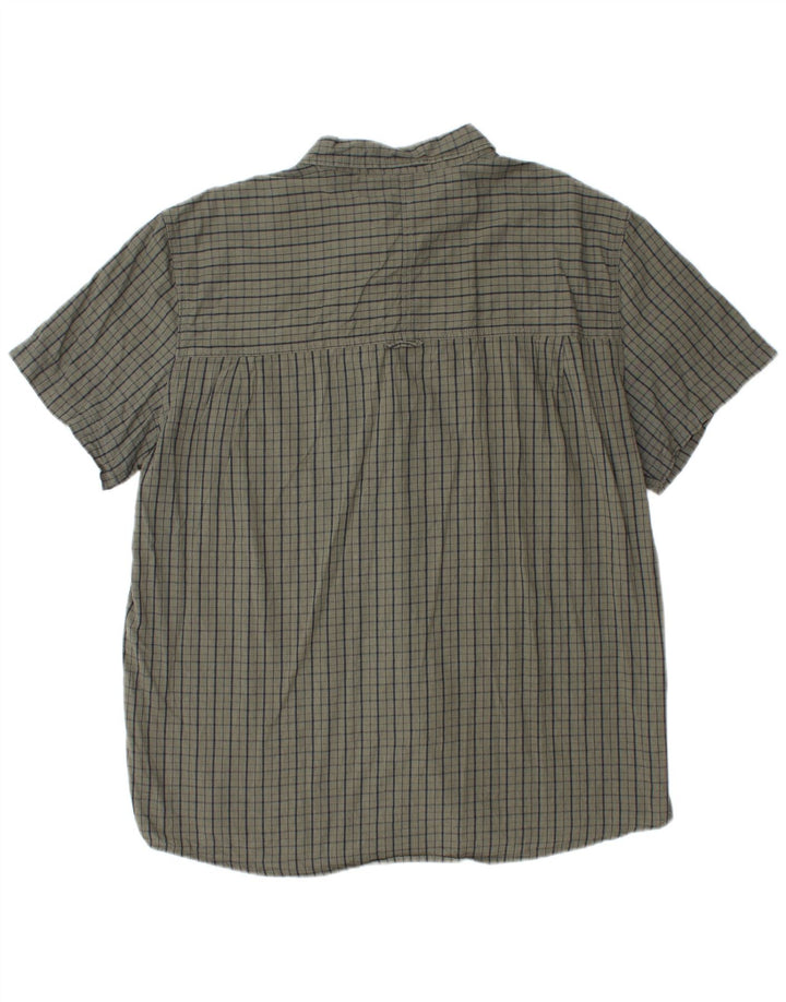 Mountain Warehouse Herren-Kurzarmhemd 2XL, grün kariert