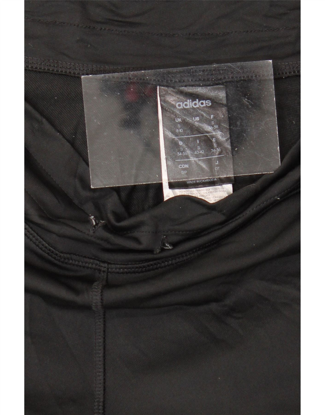 ADIDAS Womens Leggings UK 8/10 Small  Black Polyester Vintage Adidas and Second-Hand Adidas from Messina Hembry 