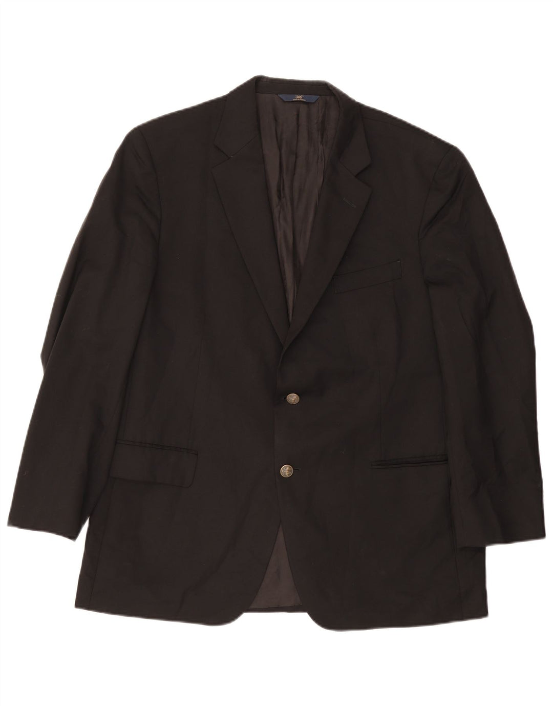 Brooks Brothers Herren-Blazer mit 2 Knöpfen, UK 44, 2XL, schwarze Wolle, klassisch