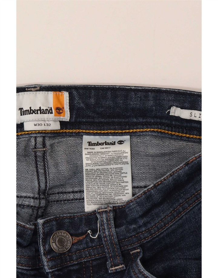 Timberland Herren Slim Jeans W30 L32 Marineblau Baumwolle