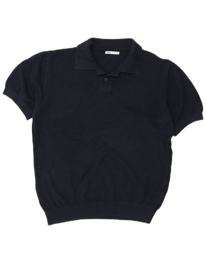 Zara Herren Poloshirt Medium Marineblau