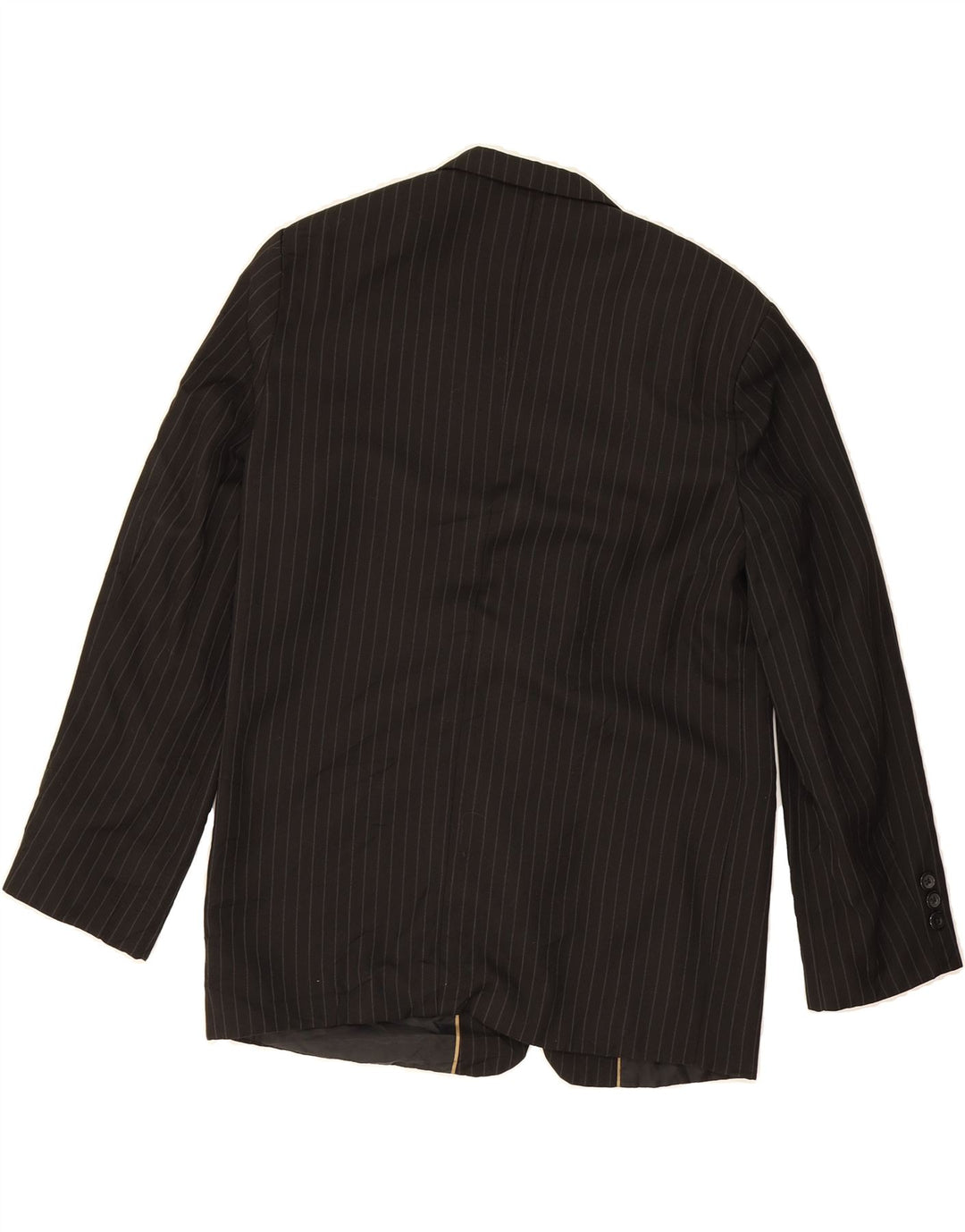 DOCKERS Boys 2 Button Blazer Jacket 15-16 Years Black Pinstripe Polyester Vintage Dockers and Second-Hand Dockers from Messina Hembry 