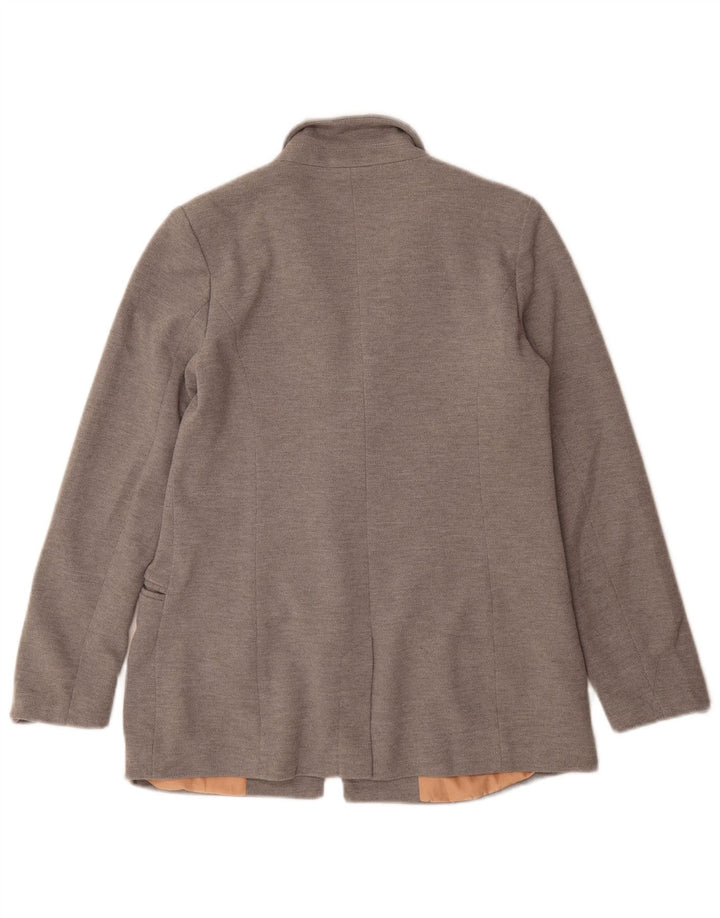 Oasis Damen-Blazer mit lockerer Passform, 1 Knopf, Gr. 10, Größe S, Grau, Polyester