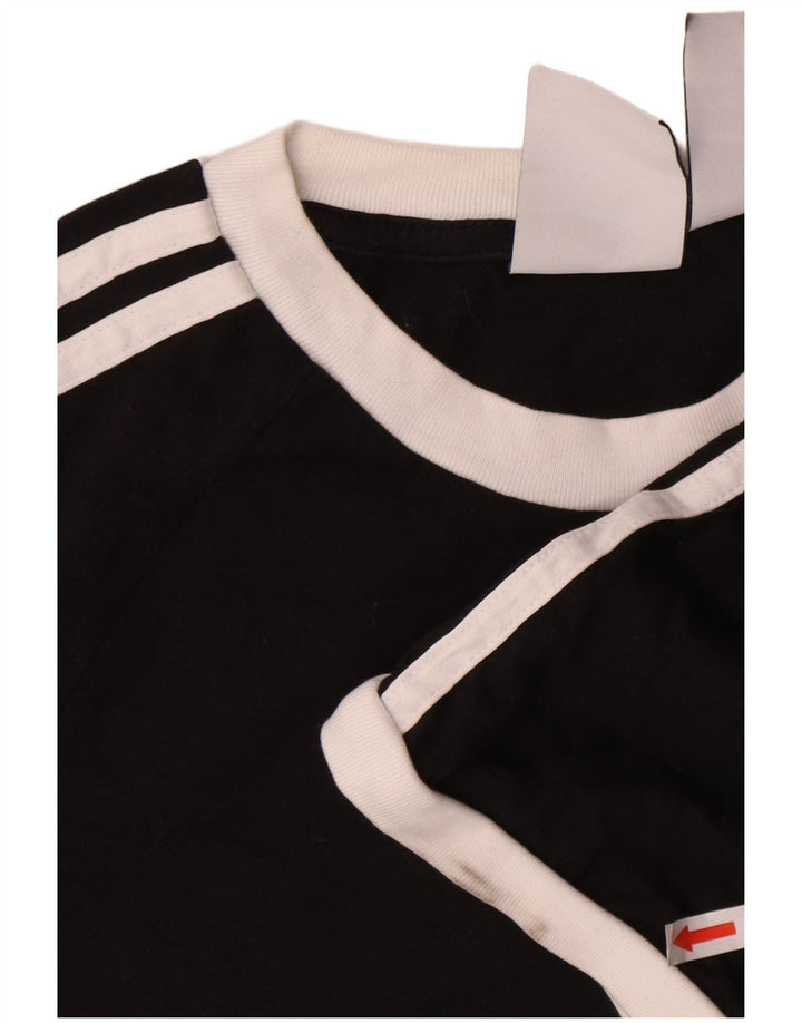Adidas Herren T-Shirt Top Large Schwarz Baumwolle