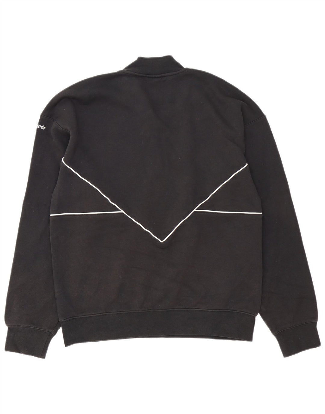 Adidas Herren-Sweatshirt mit Reißverschluss, mittelschwarz, Baumwolle
