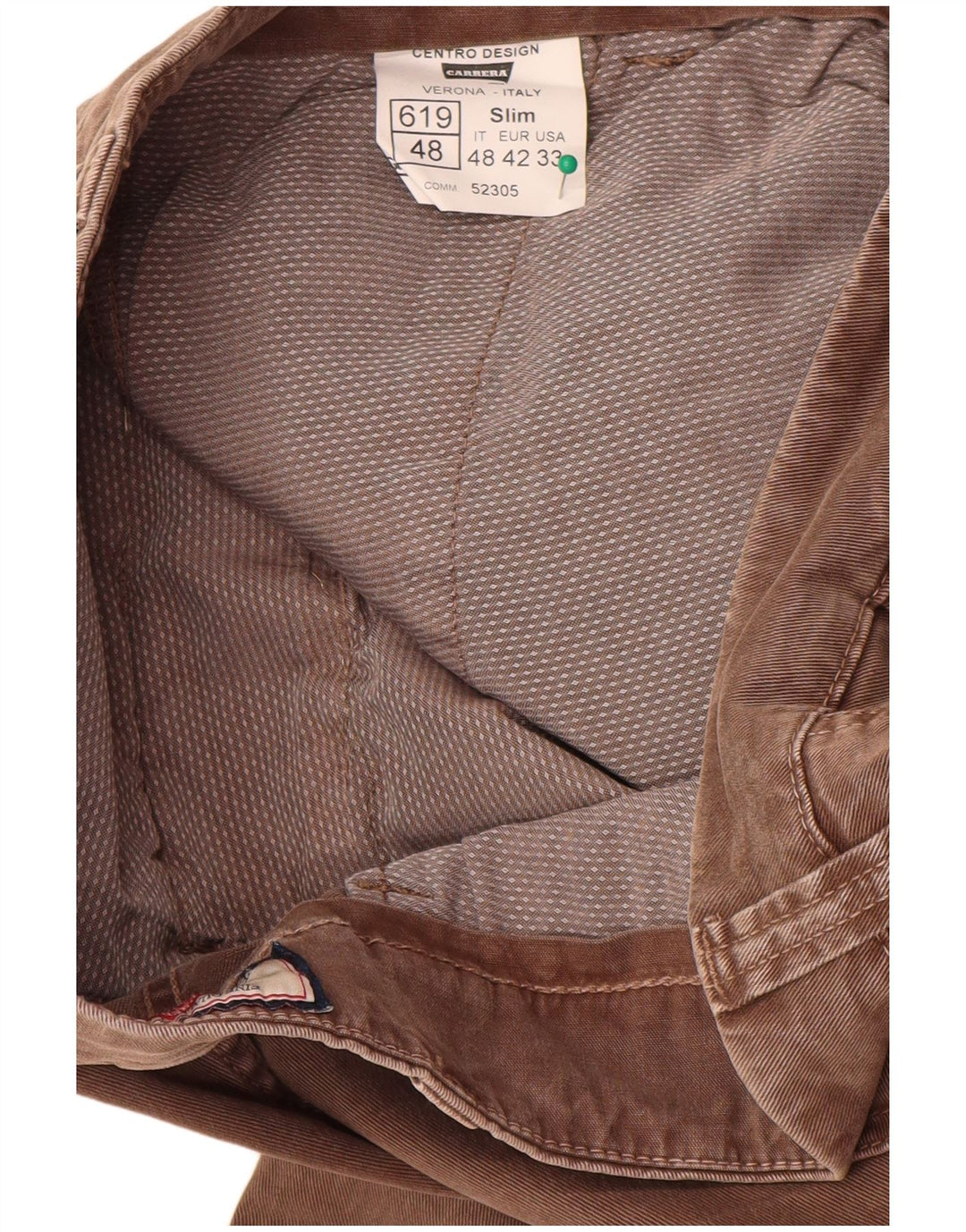 Carrera Herren Slim Cargohose IT 48 Medium W33 L32 Braune Baumwolle