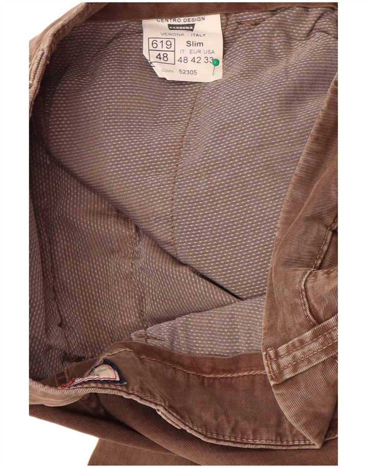 Carrera Herren Slim Cargohose IT 48 Medium W33 L32 Braune Baumwolle