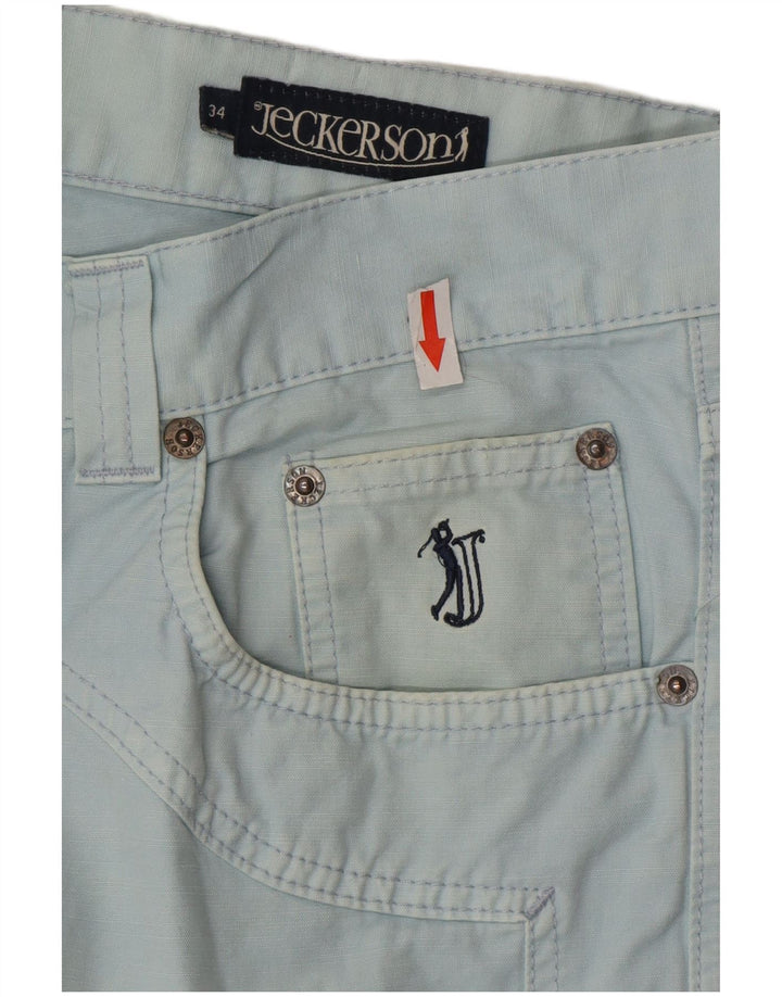Jeckerson Damen Straight Jeans W34 L34 Blaue Baumwolle