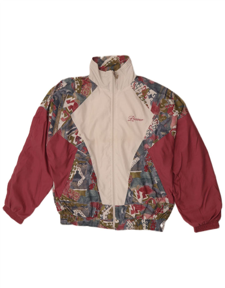 Rucanor Damen-Trainingsanzug-Top-Jacke, UK 38/40, mittleres Kastanienbraun, geometrisch
