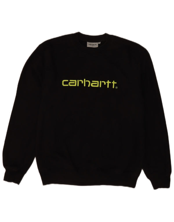 Carhartt Herren-Sweatshirt mit Grafik, Größe S, schwarze Baumwolle