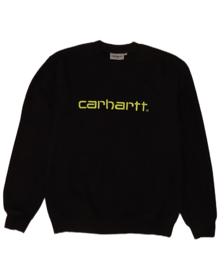 Carhartt Herren-Sweatshirt mit Grafik, Größe S, schwarze Baumwolle