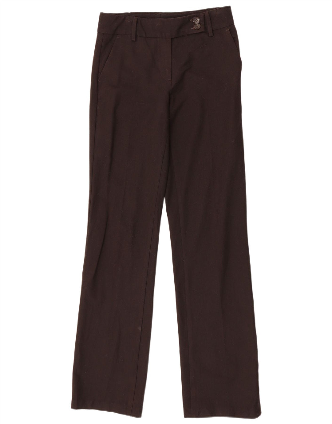 Benetton Gerade Chino-Hose für Damen IT 40 Small W28 L34 Braunes Polyester