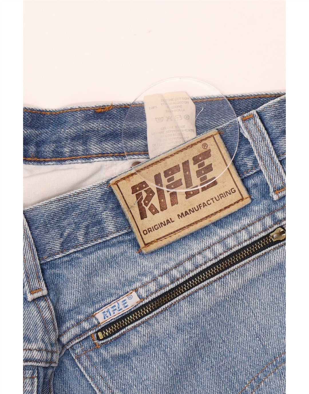 Rifle Damen Straight Jeans W32 L28 Blaue Baumwolle
