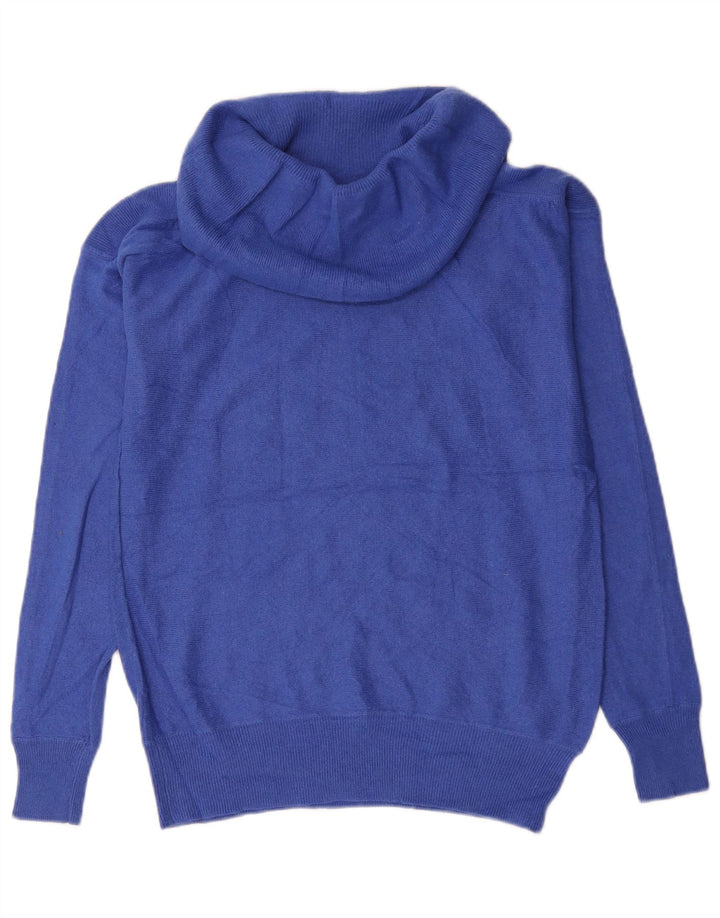 Reiss Damen-Pullover mit übergroßem Rollkragen, Gr. 10, Größe S, blau, Viskose