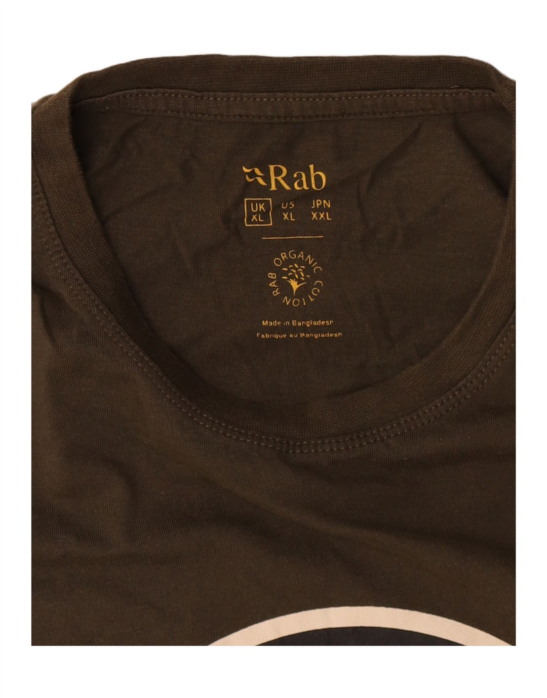 Rab Herren Grafik T-Shirt Top XL Khaki Baumwolle