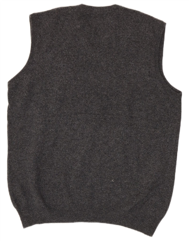 Brooksfield Herren Slim Fit Weste Tank Top IT 3XL Grau Wolle