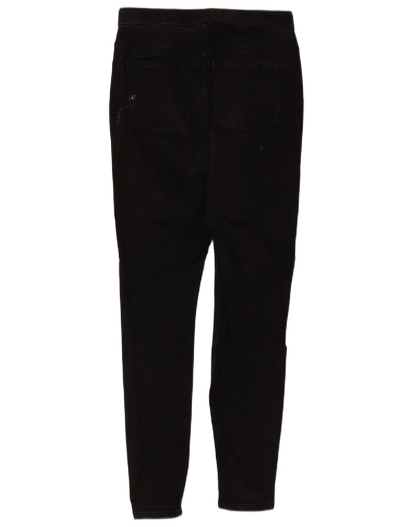 Marks & Spencer Damen Jegging-Jeans UK 8 Small W26 L28 Schwarze Baumwolle