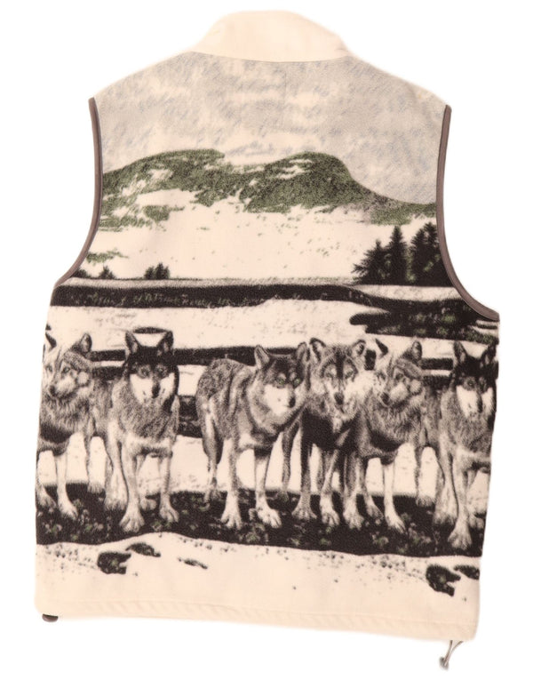 Atlas For Men Herren-Fleeceweste mit Grafik, UK 44, 2XL, gebrochenes Weiß, Polyester