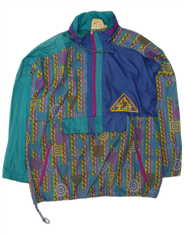 J Jeantex Herren-Regenjacke mit Kapuze, Größe 50/52, groß, mehrfarbig, geometrisch