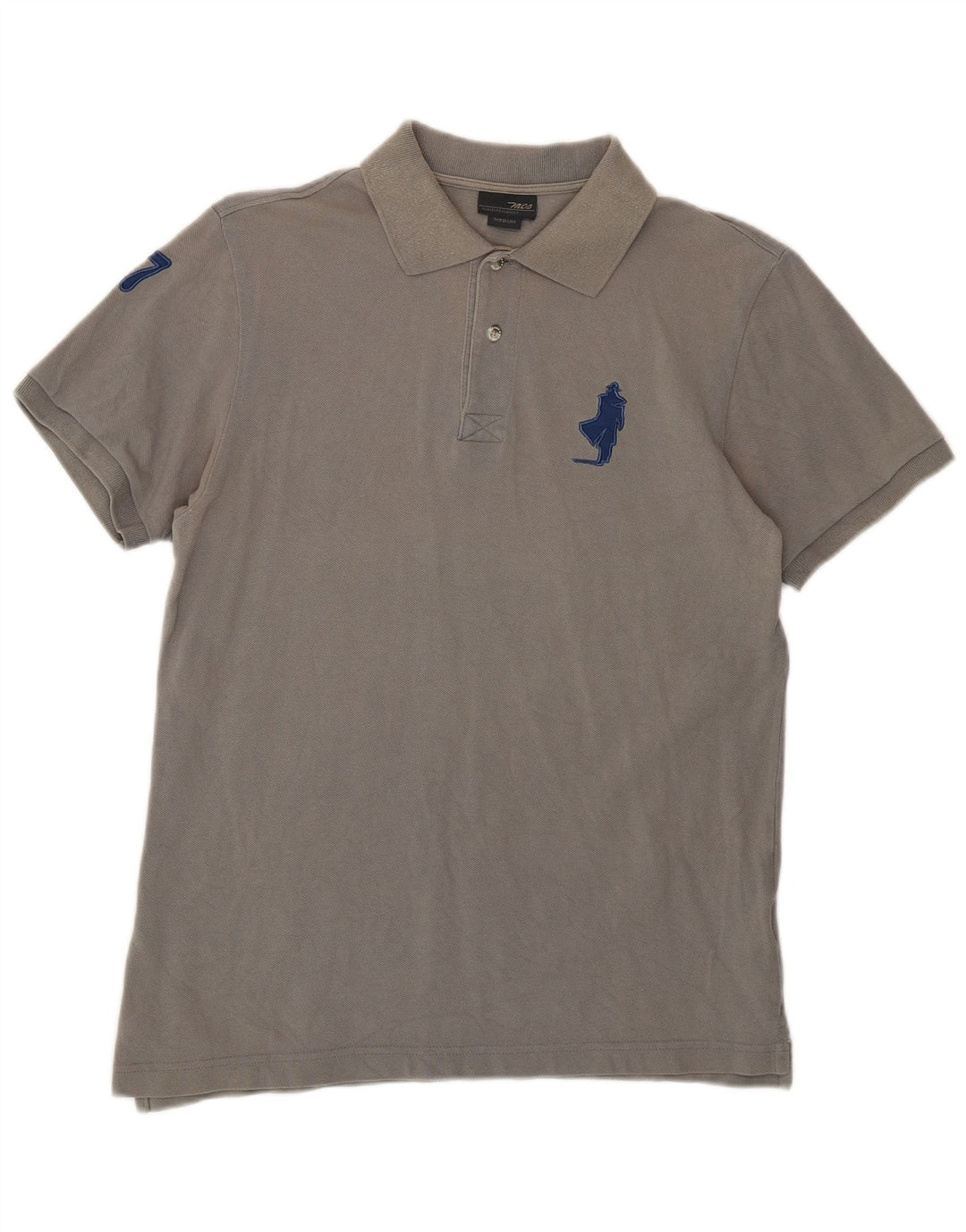 MARLBORO CLASSICS Mens Polo Shirt Medium Grey Cotton Vintage Marlboro Classics and Second-Hand Marlboro Classics from Messina Hembry 