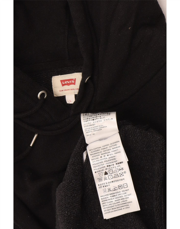 Levi's Herren-Kapuzenpullover mit Mickey-Mouse-Grafik, groß, aus schwarzer Baumwolle