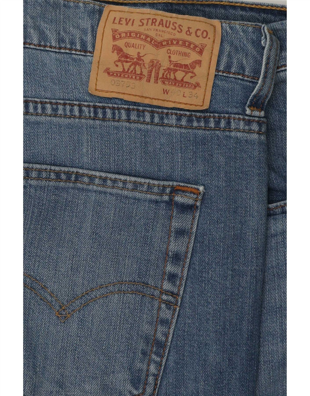 Levi's Herren Slim Jeans W40 L34 Blaue Baumwolle