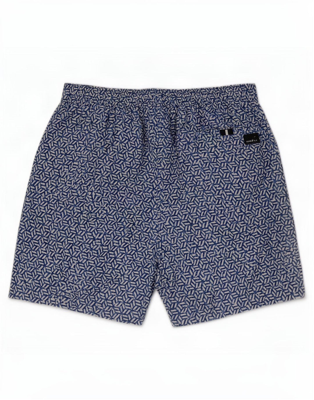 Marks & Spencer Herren-Badeshorts, groß, blau, geometrisch, Polyester