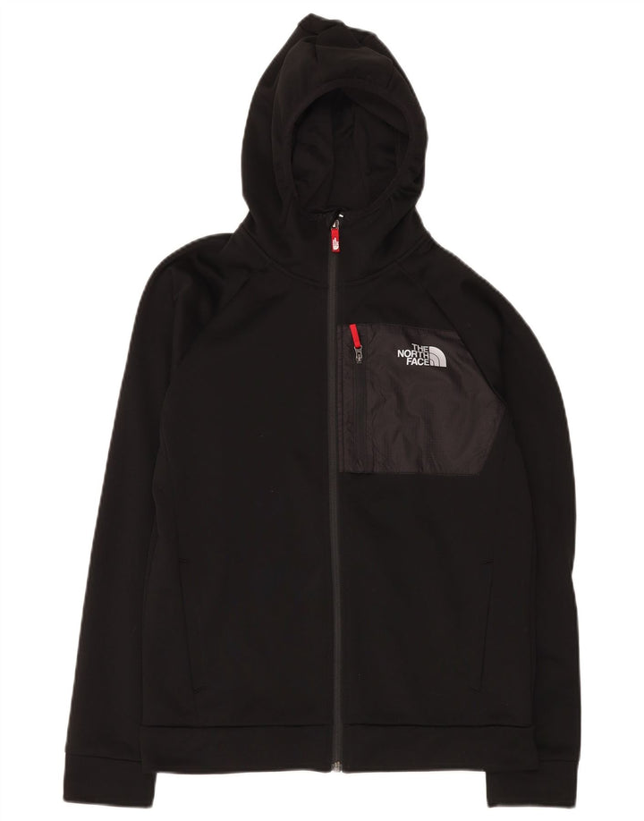 THE NORTH FACE Jungen-Kapuzenpullover mit Reißverschluss, 14–15 Jahre, XL, schwarzes Polyester