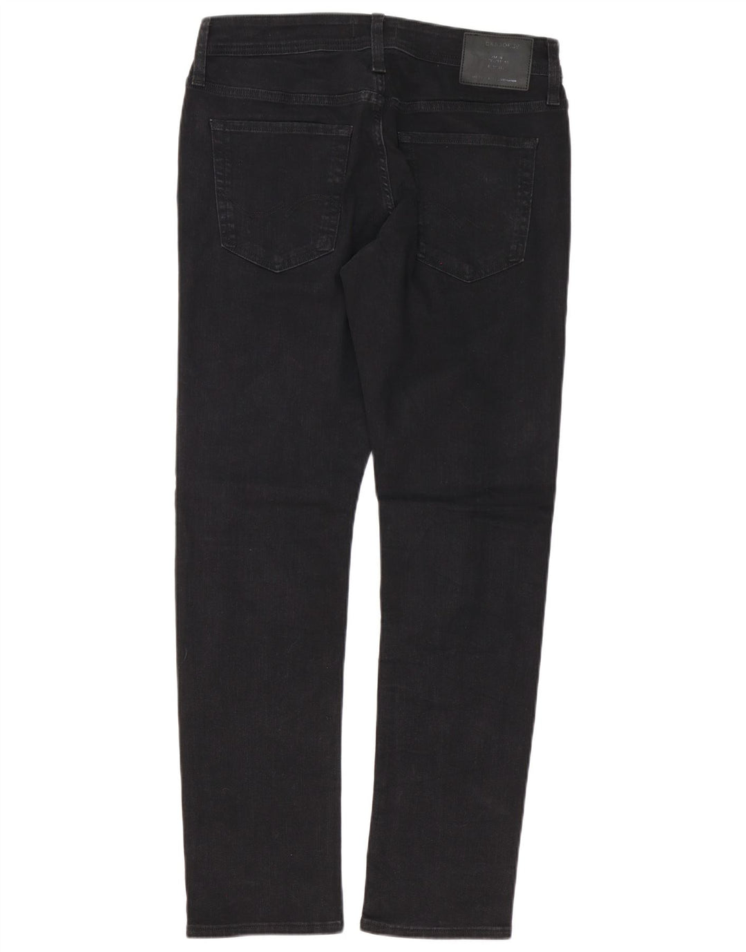 Jack & Jones Herren Straight Jeans W32 L32 Schwarze Baumwolle