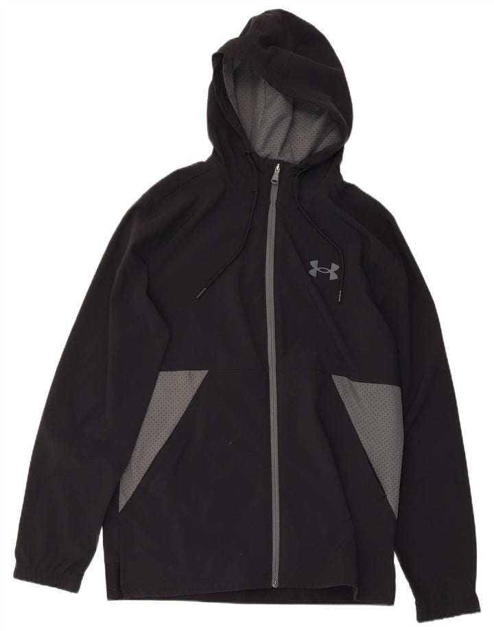 UNDER ARMOUR Herren-Trainingsanzug mit Kapuze, Jacke, Mittelschwarz, Farbblock