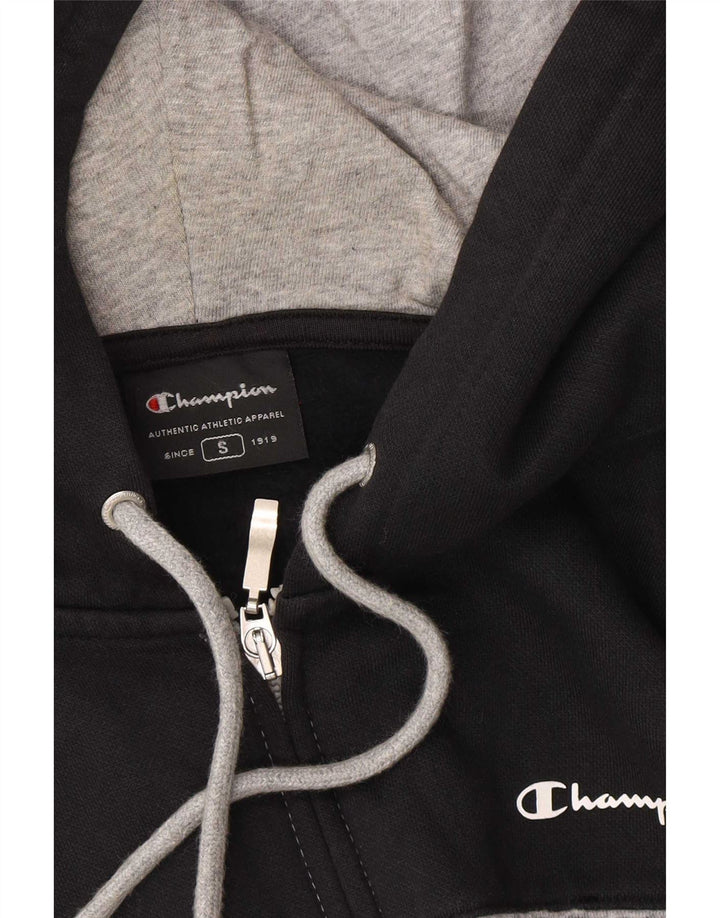 Champion Herren-Kapuzenpullover mit Reißverschluss, klein, Grau, Farbblock