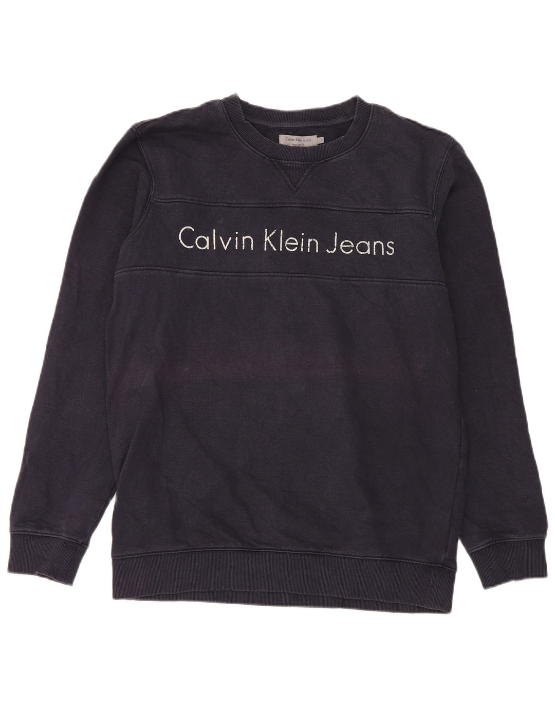 Calvin Klein Jeans Herren-Sweatshirt mit Grafik, Größe L, Marineblau
