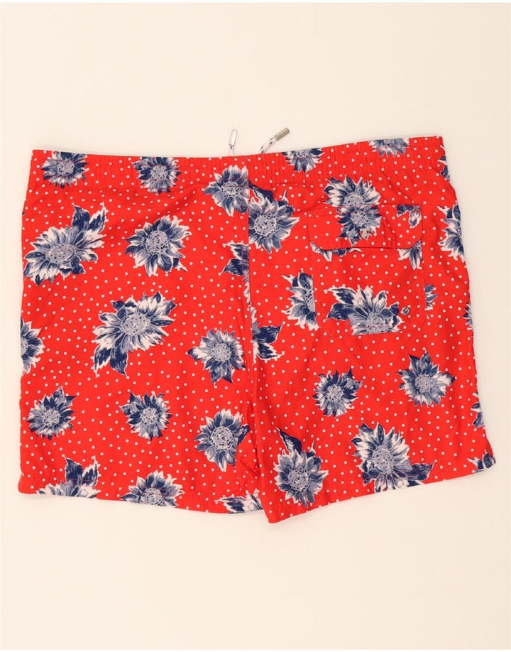 MASSIMO DUTTI Mens Graphic Swimming Shorts Large Red Floral Vintage Massimo Dutti and Second-Hand Massimo Dutti from Messina Hembry 