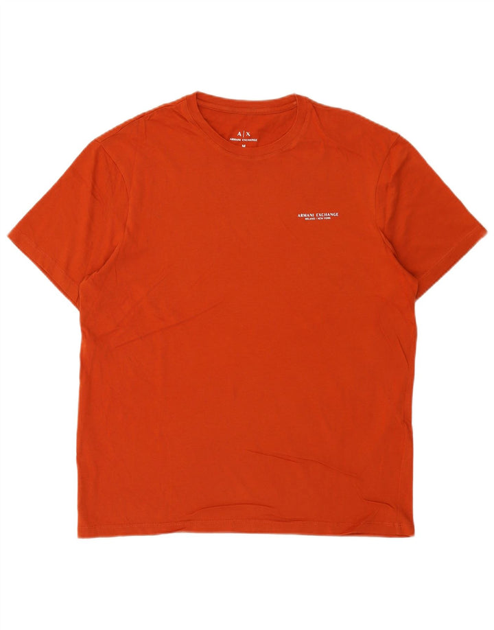 Armani Exchange Herren-T-Shirt mit normaler Passform, mittelorange Baumwolle