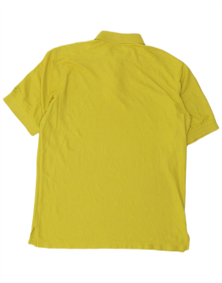 Tommy Bahama Herren-Poloshirt aus mittelgelber Baumwolle