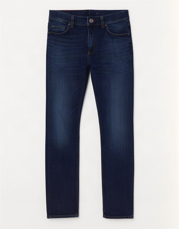Tommy Hilfiger Herren Straight Jeans W30 L30 Marineblau Baumwolle