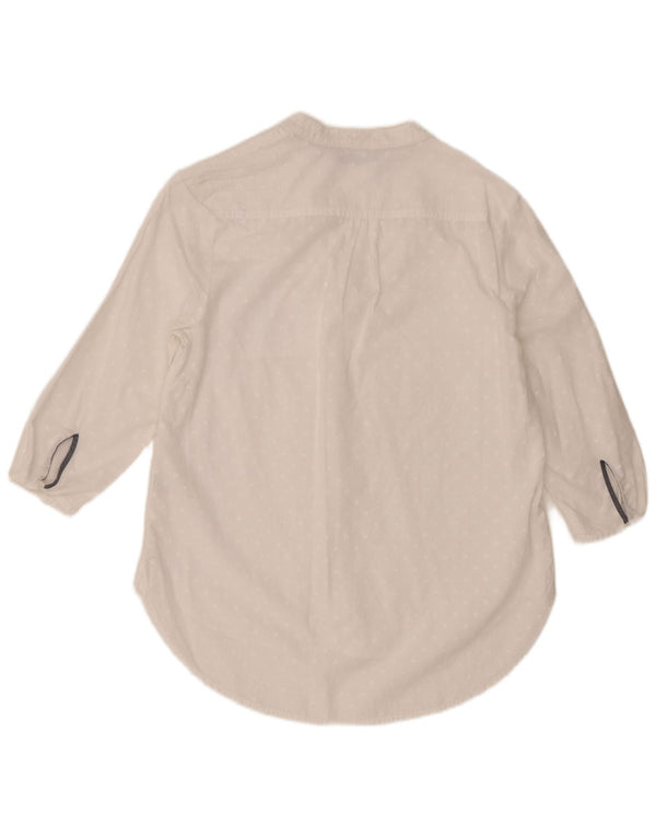 Lee Damen-Bluse „Riders“ mit 3/4-Ärmeln, UK-Größe 14, mittelweiße Baumwolle