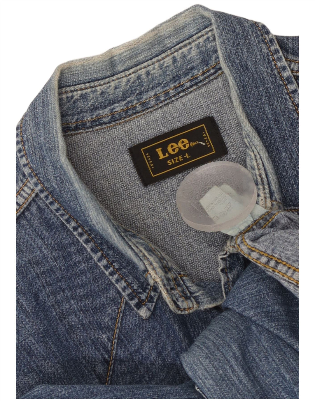 Lee Herren-Jeanshemd, groß, aus blauer Baumwolle