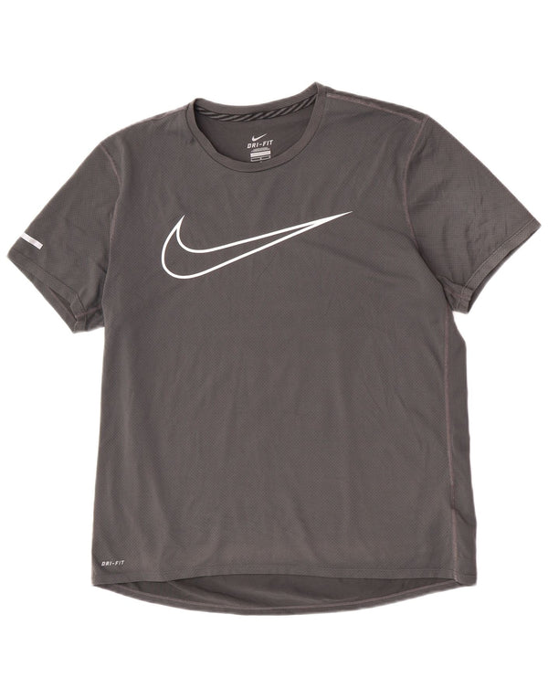 Nike Herren-T-Shirt mit Grafik, groß, grau, Polyester, Sport
