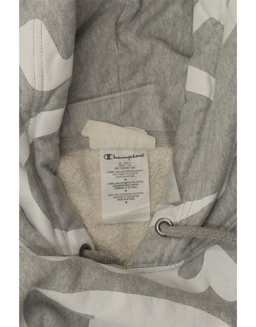 Champion Herren-Kapuzenpullover mit Grafik, mittelgraue Baumwolle