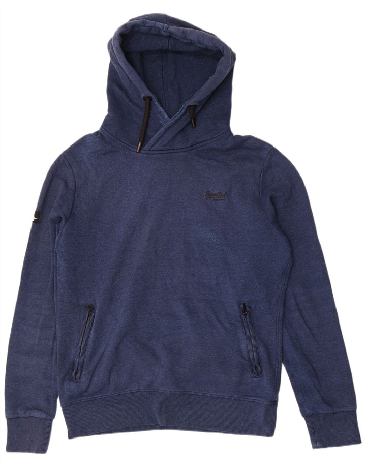 Superdry Herren Kapuzenpullover XL aus blauer Baumwolle