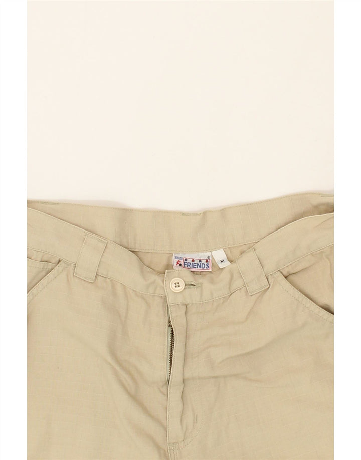 VINTAGE Mens Cargo Shorts Medium W30  Beige Check Cotton Vintage Vintage and Second-Hand Vintage from Messina Hembry 