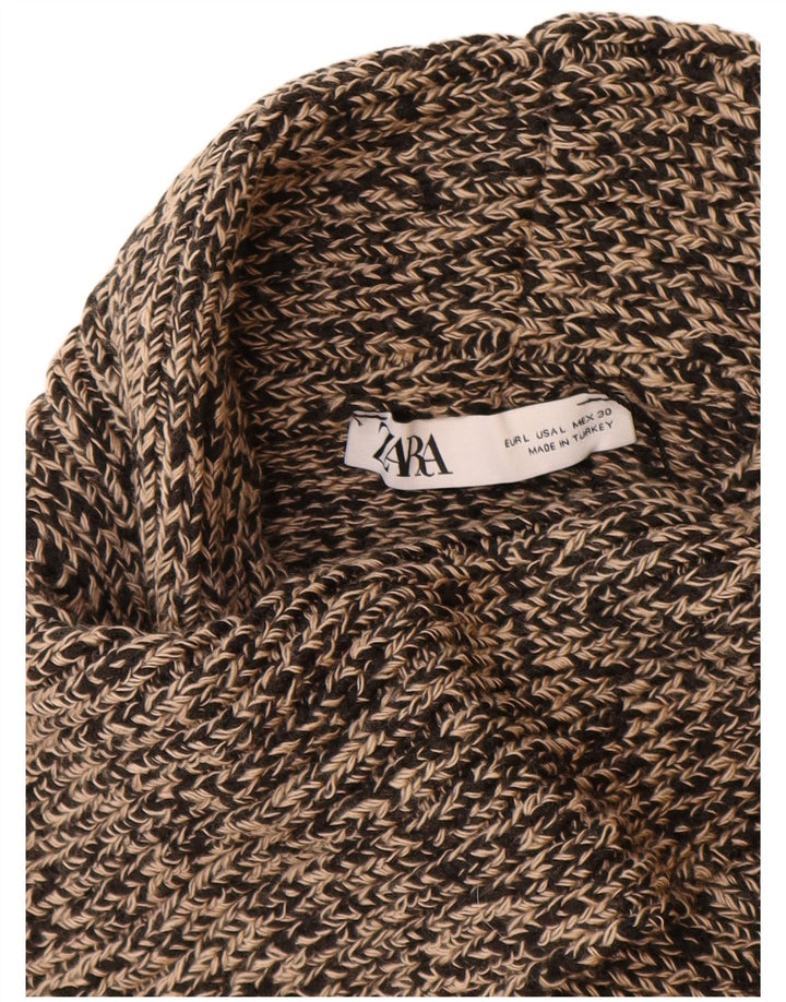 Rollkragenpullover für Damen von ZARA, Gr. 40, Größe L, Acryl, beige meliert