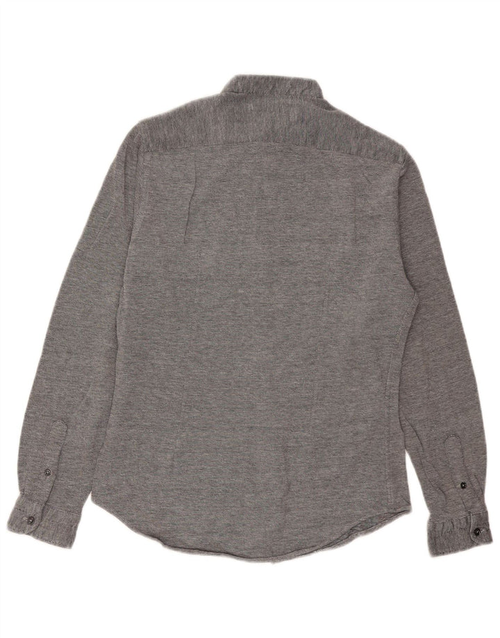 Zara Herren-Slim-Fit-Hemd aus mittelgrauer Baumwolle