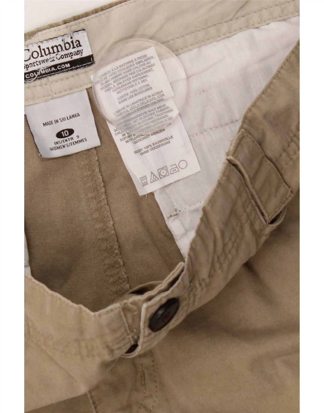 Columbia Damen Cargoshorts US 10 Large W32 Khaki Baumwolle