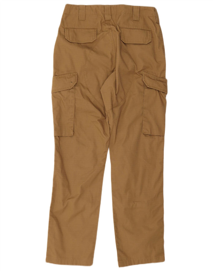 Vintage Herren Straight Cargo Hose W30 L30 Beige Polyester