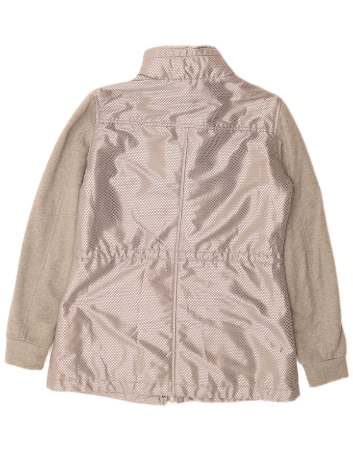 Trussardi Jeans Damen Utility Jacke IT 40 Small Grau Polyester