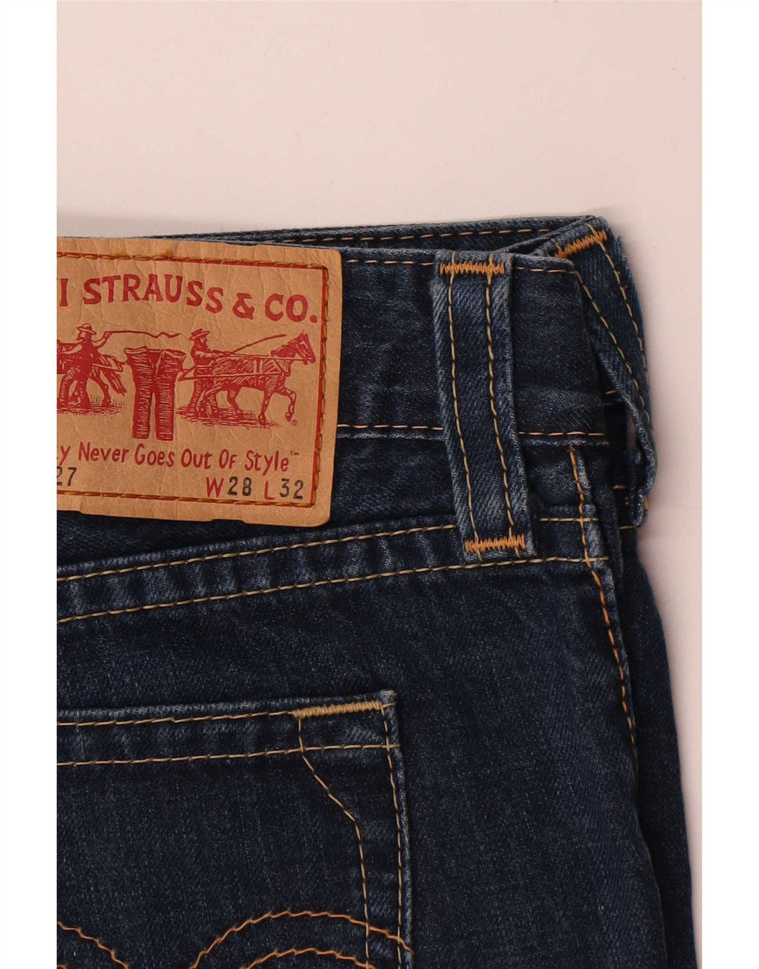 Levi's Damen 927 Jeansshorts W28 Mittelmarineblau